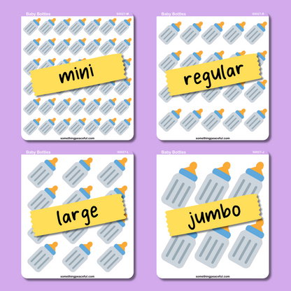 Baby Bottle Icons Sticker Sheet