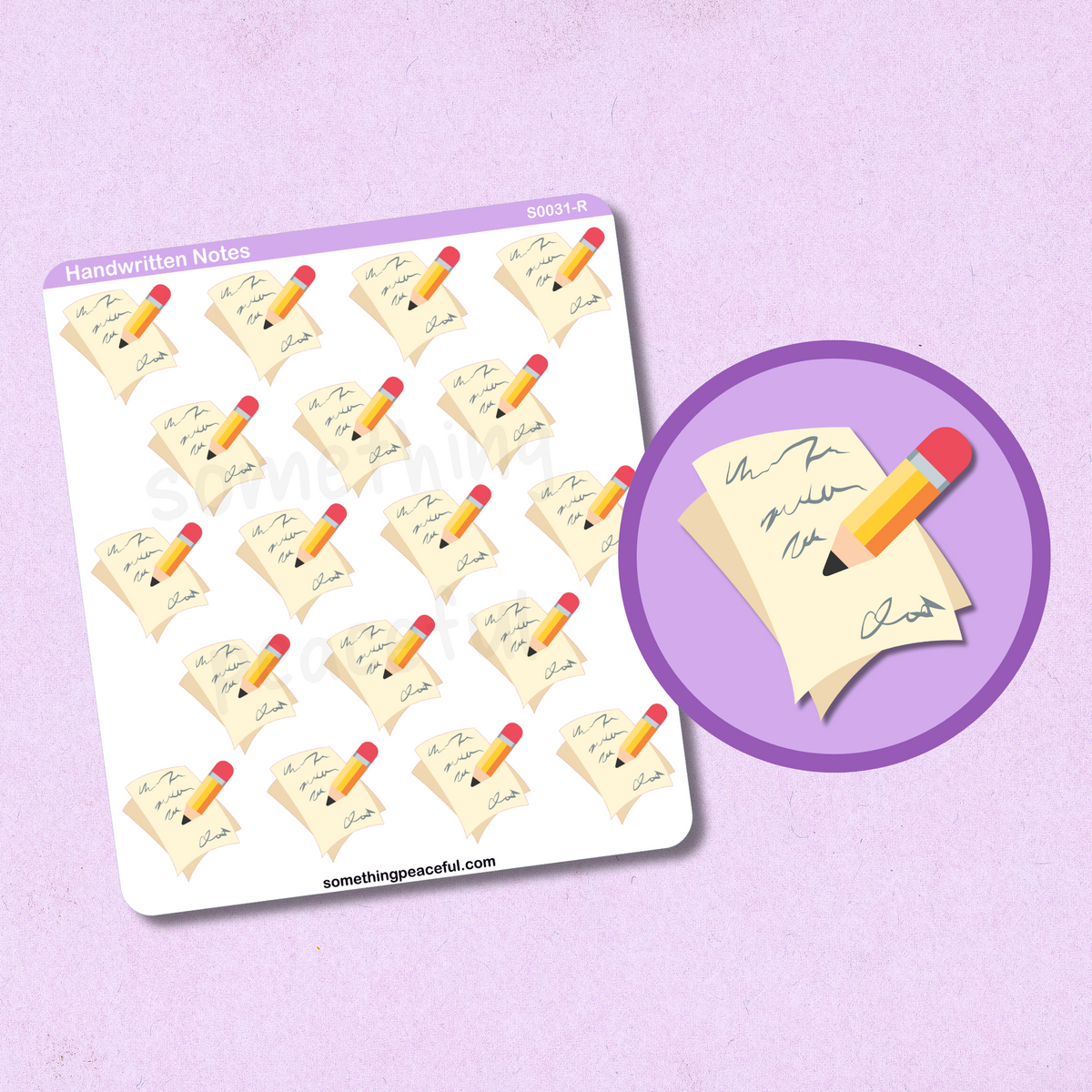 Handing Notes Sticker Handwritten Note Icons Sticker Sheet – Something Peaceful