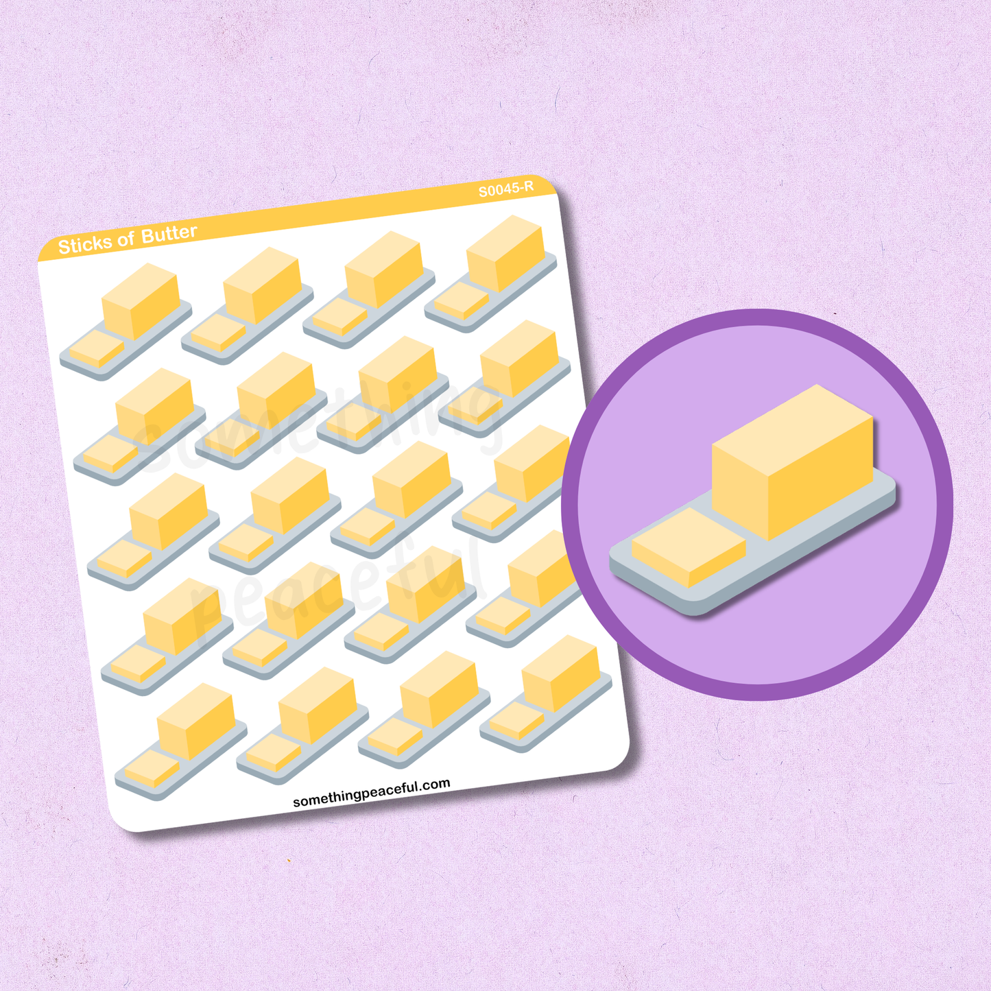 Butter Icons Sticker Sheet