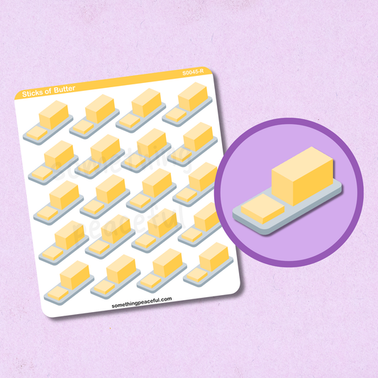 Butter Icons Sticker Sheet