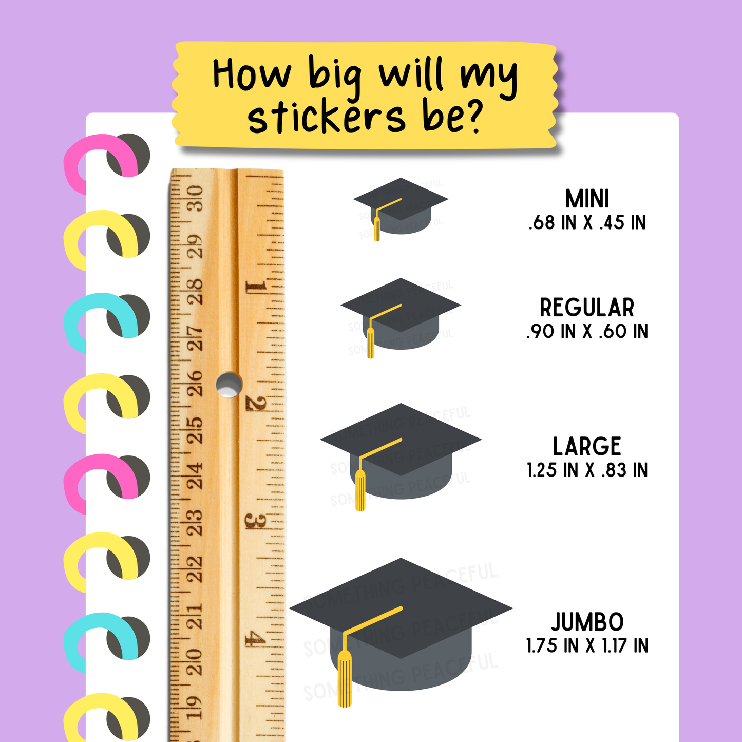 Graduation Cap Icons Sticker Sheet