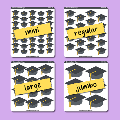 Graduation Cap Icons Sticker Sheet