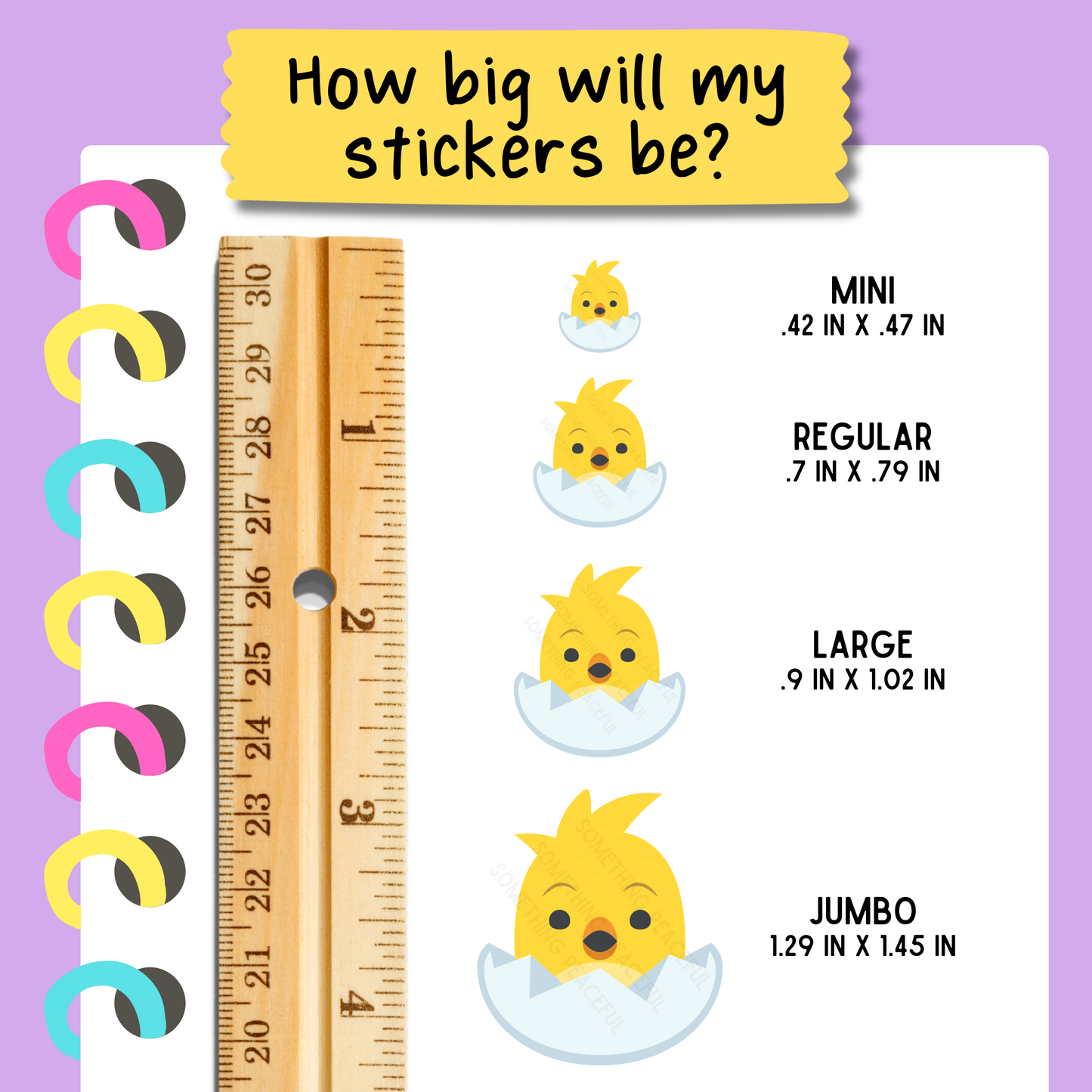 Baby Chick Icons Sticker Sheet