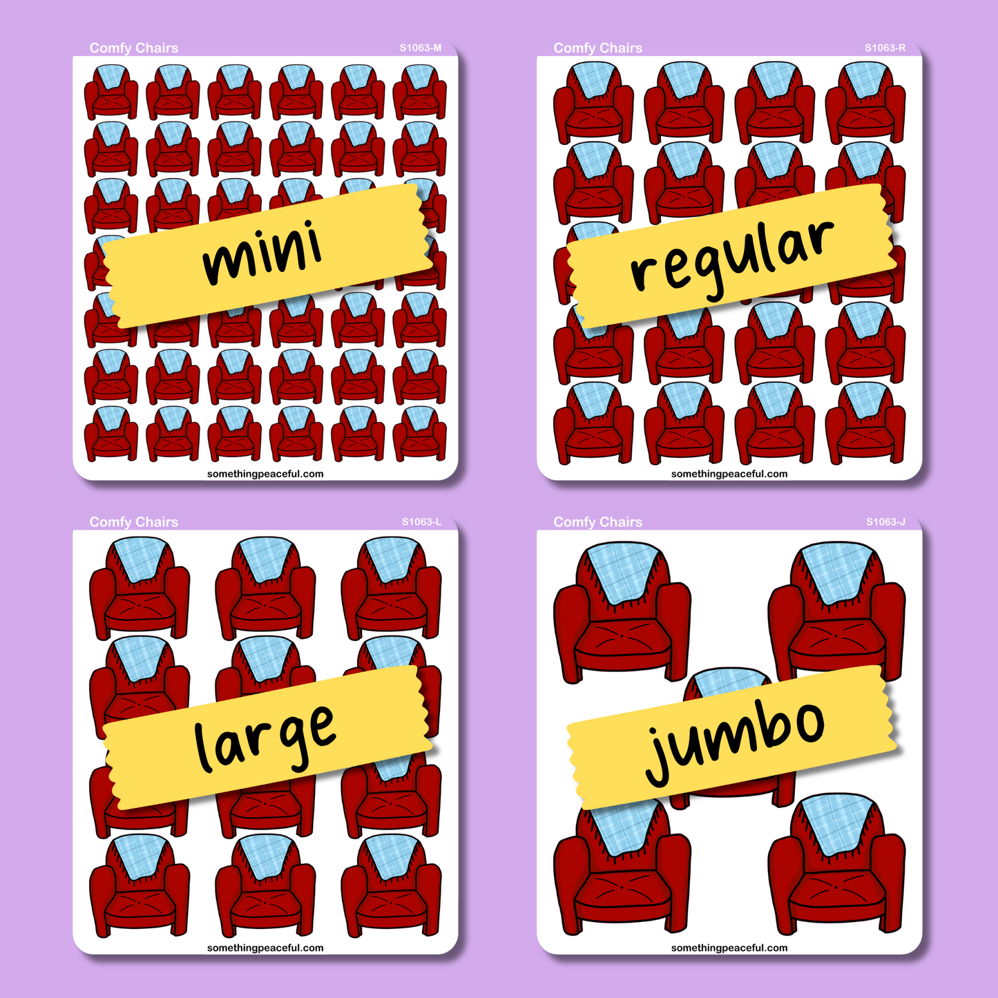 Comfy Chairs Sticker Sheet