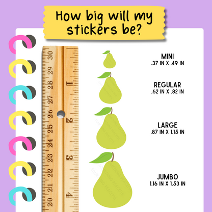 Pear Icons Sticker Sheet