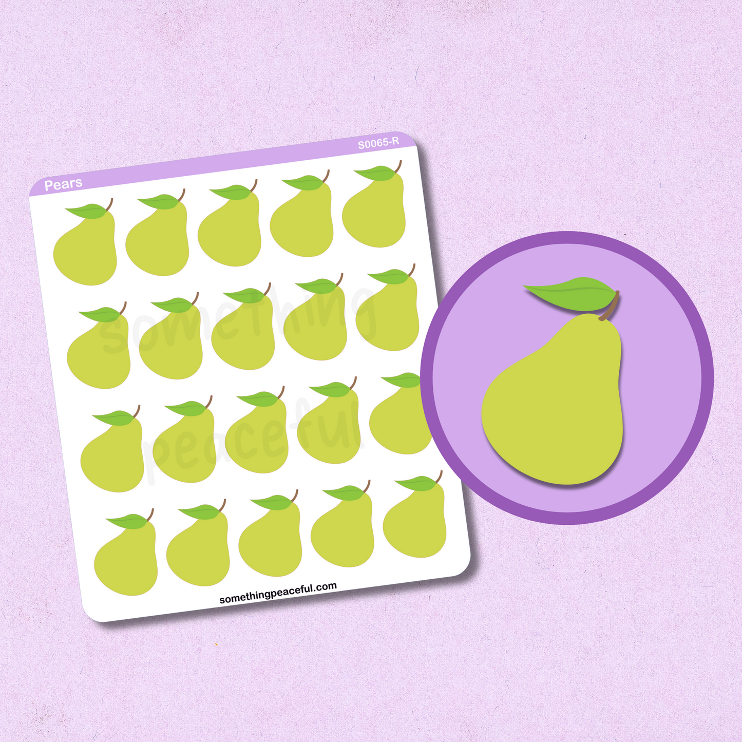 Pear Icons Sticker Sheet