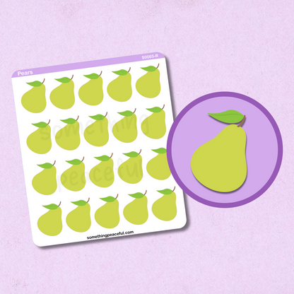 Pear Icons Sticker Sheet