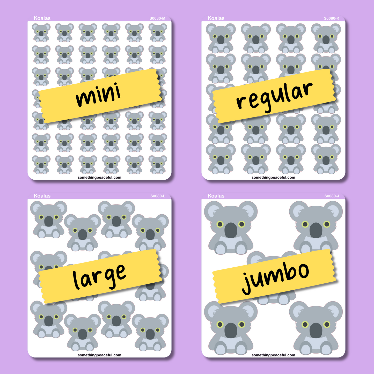 Koala Icons Sticker Sheet