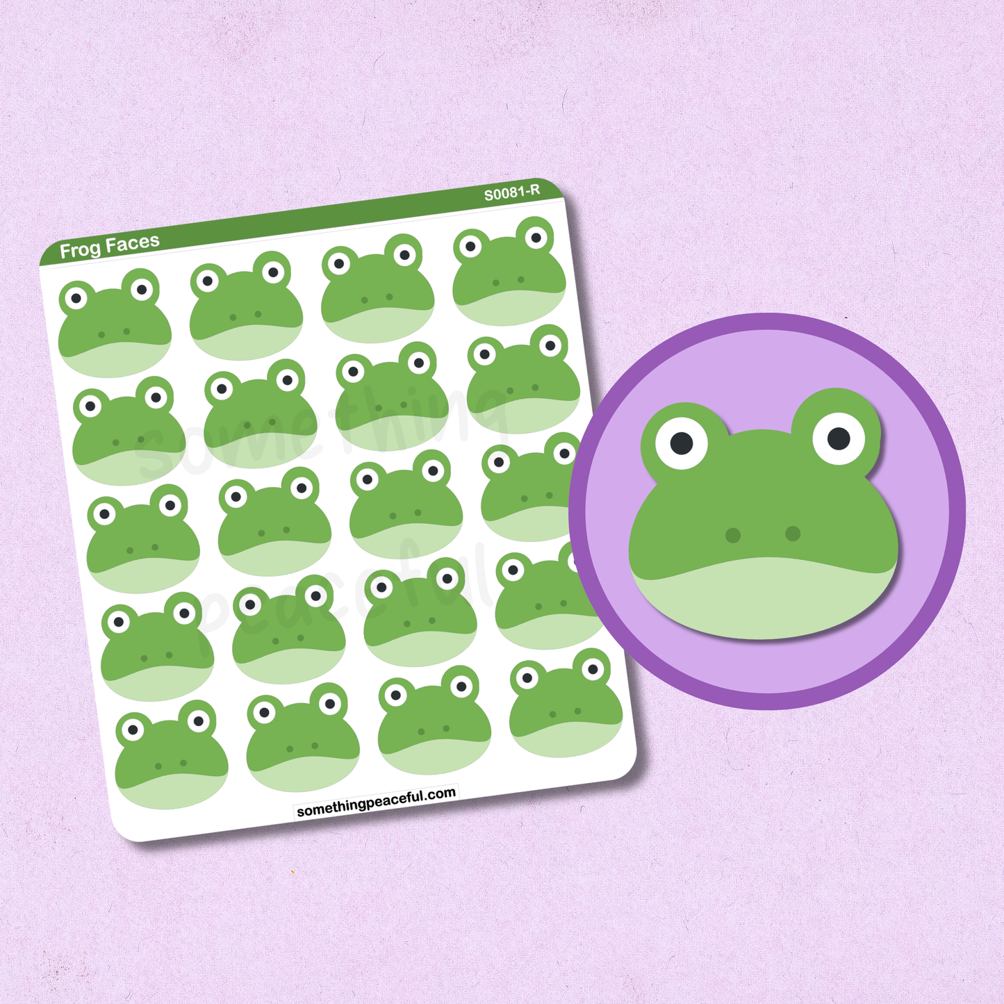Frog Icons Sticker Sheet