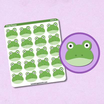 Frog Icons Sticker Sheet