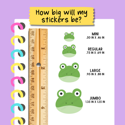 Frog Icons Sticker Sheet