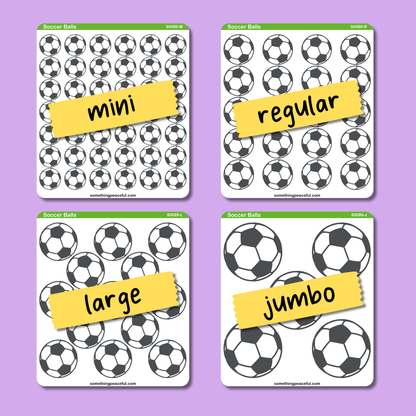 Soccer Icons Sticker Sheet
