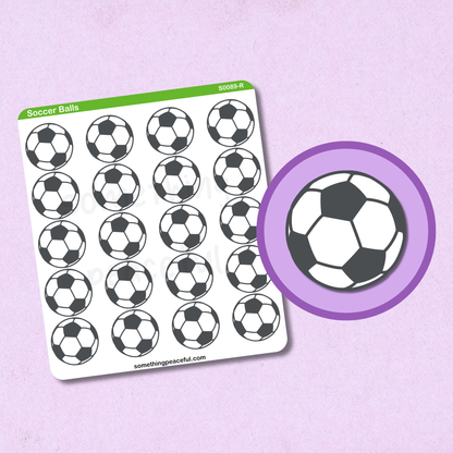 Soccer Icons Sticker Sheet