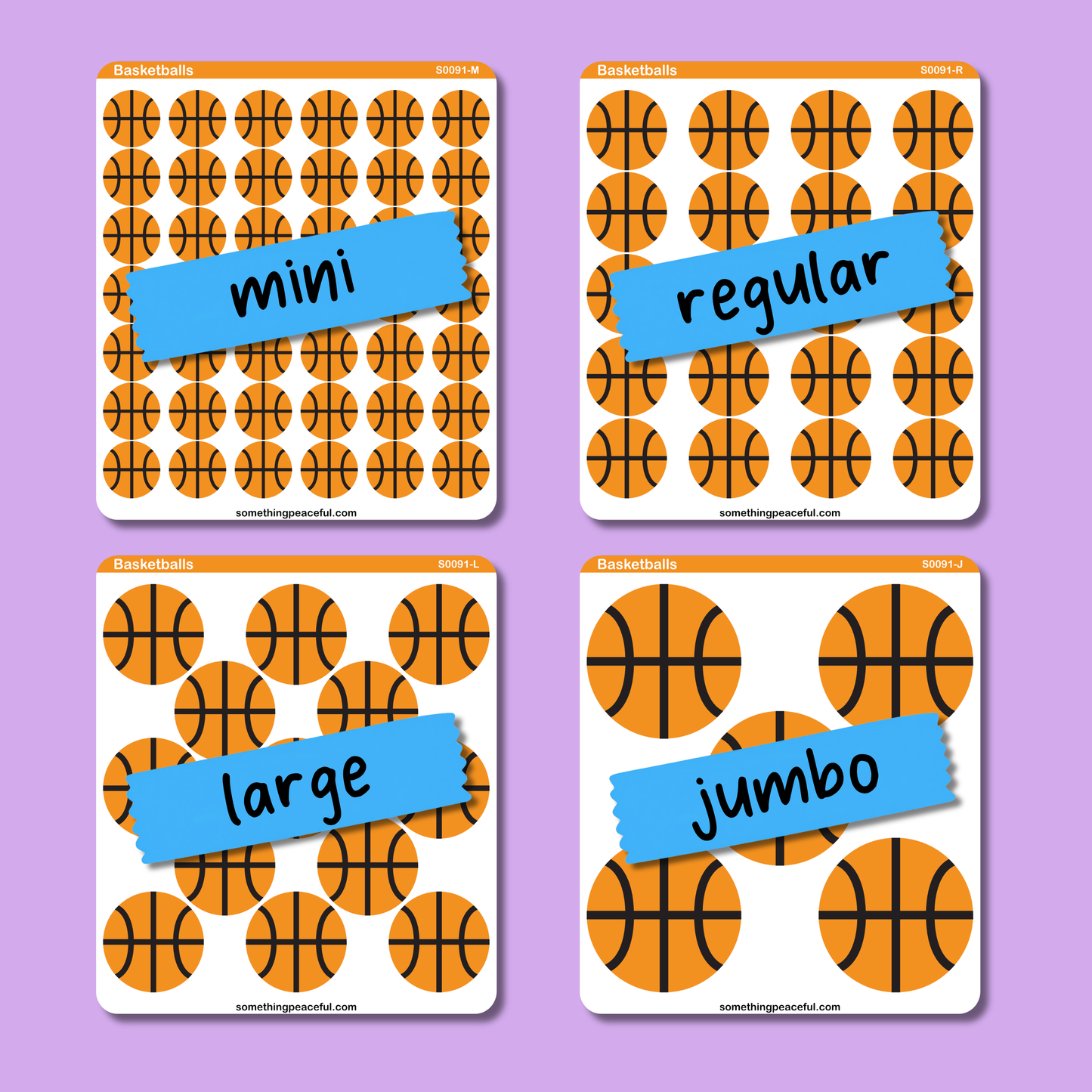 Basketball Icons Sticker Sheet