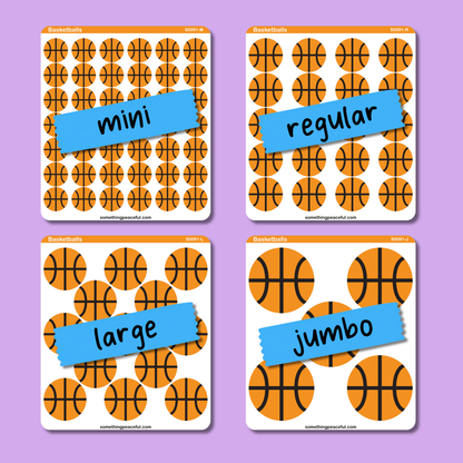 Basketball Icons Sticker Sheet