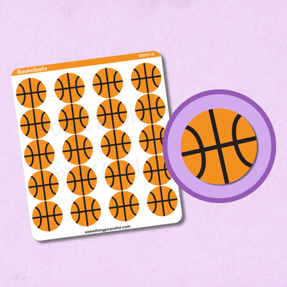 Basketball Icons Sticker Sheet