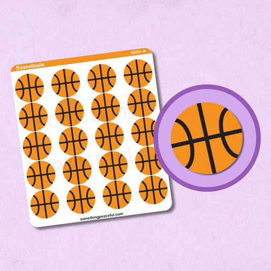 Basketball Icons Sticker Sheet