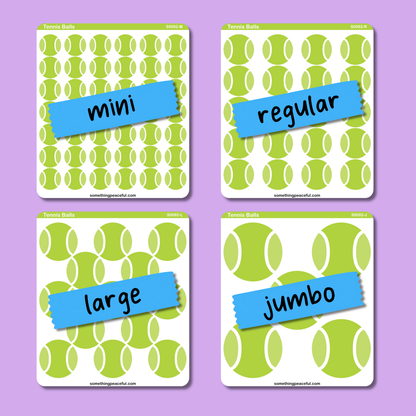 Tennis Ball Icons Sticker Sheet