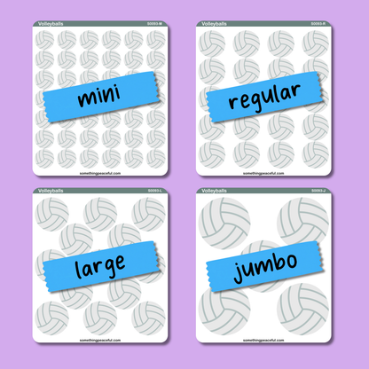 Volleyball Icons Sticker Sheet