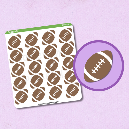 Football Icons Sticker Sheet