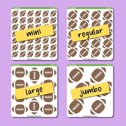 Football Icons Sticker Sheet
