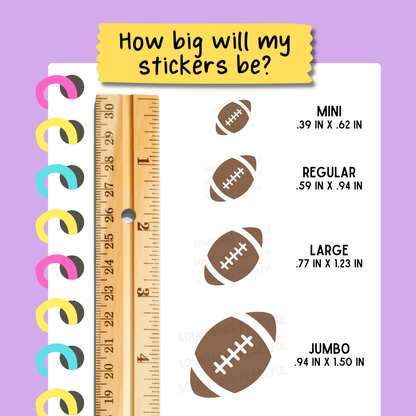 Football Icons Sticker Sheet