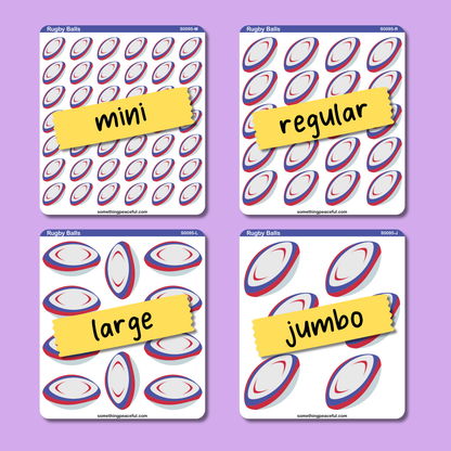 Rugby Icons Sticker Sheet
