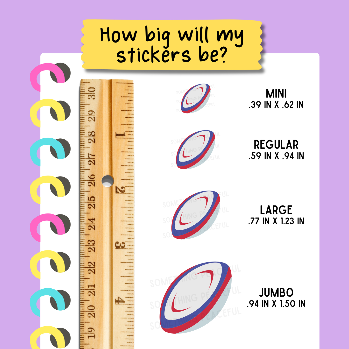 Rugby Icons Sticker Sheet