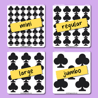 Club Card Suit Icons Sticker Sheet