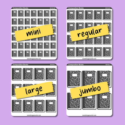 Composition Book Icons Sticker Sheet