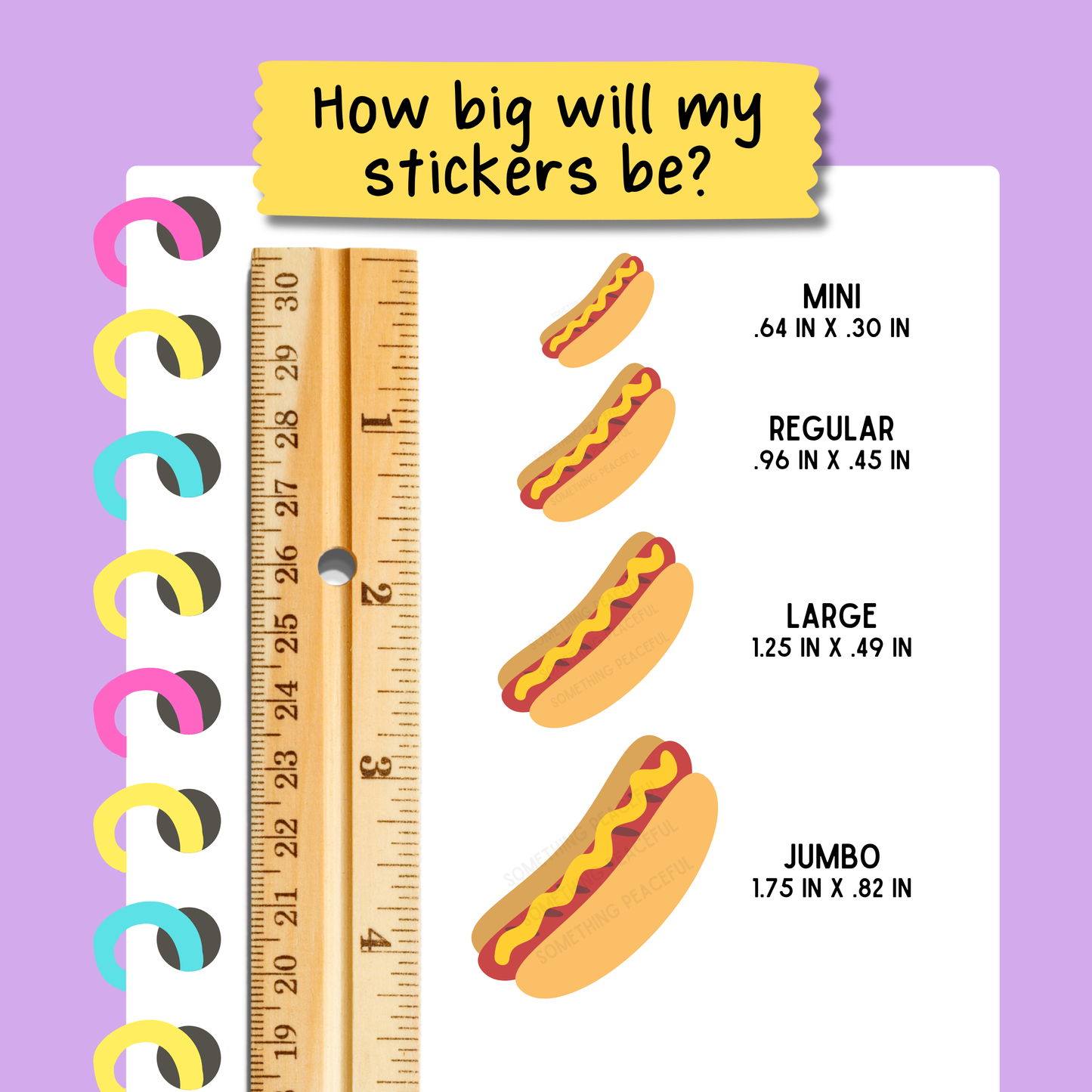 Hot Dog Icons Sticker Sheet
