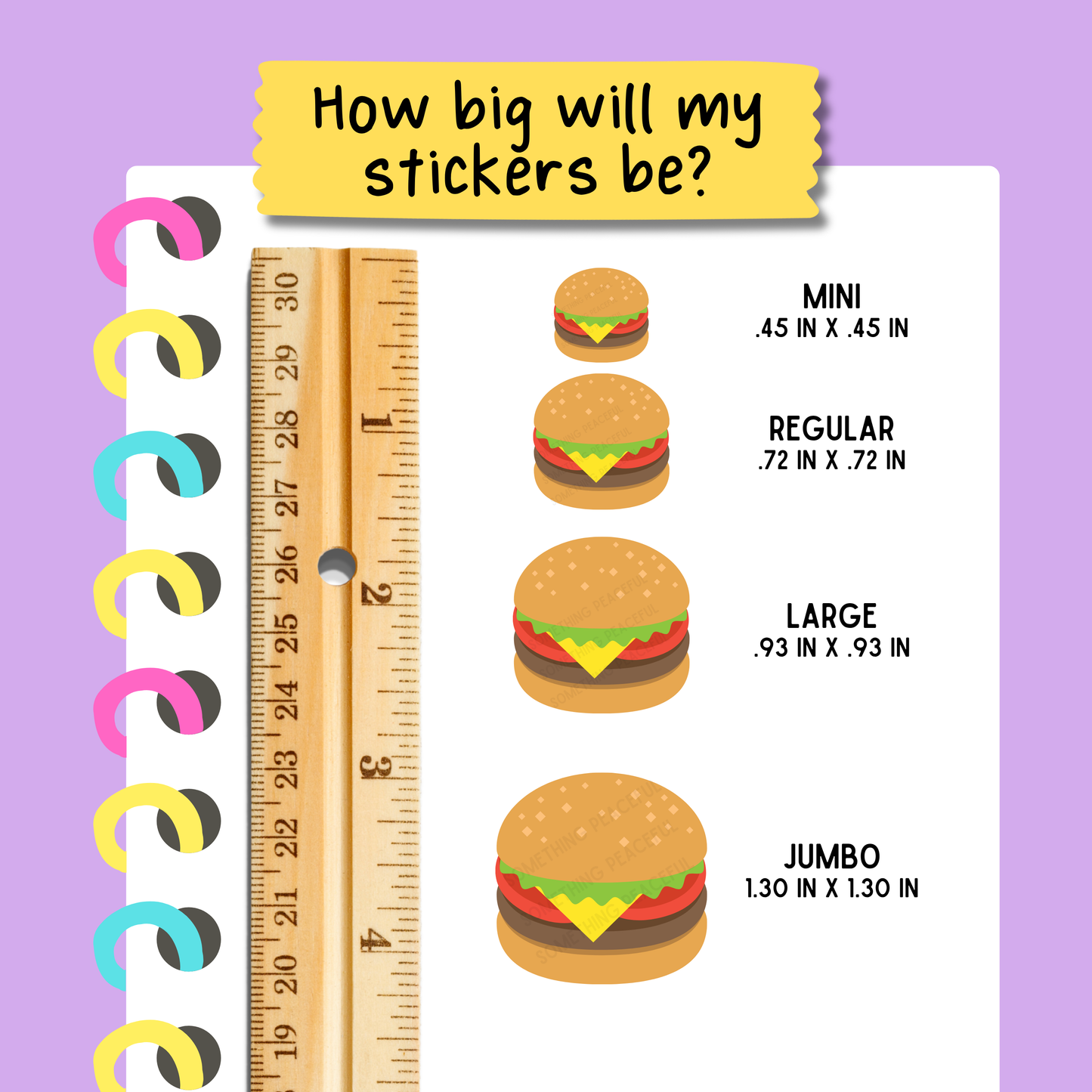 Cheeseburger Icons Sticker Sheet