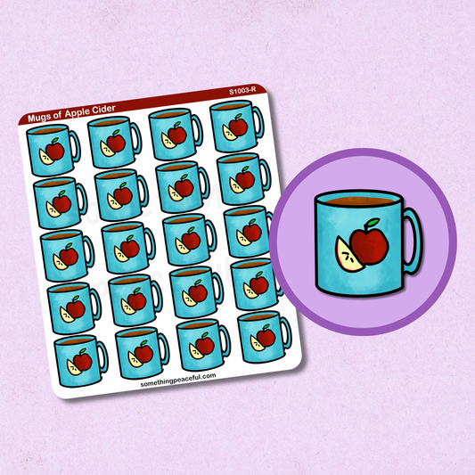Cider Mug Sticker Sheet