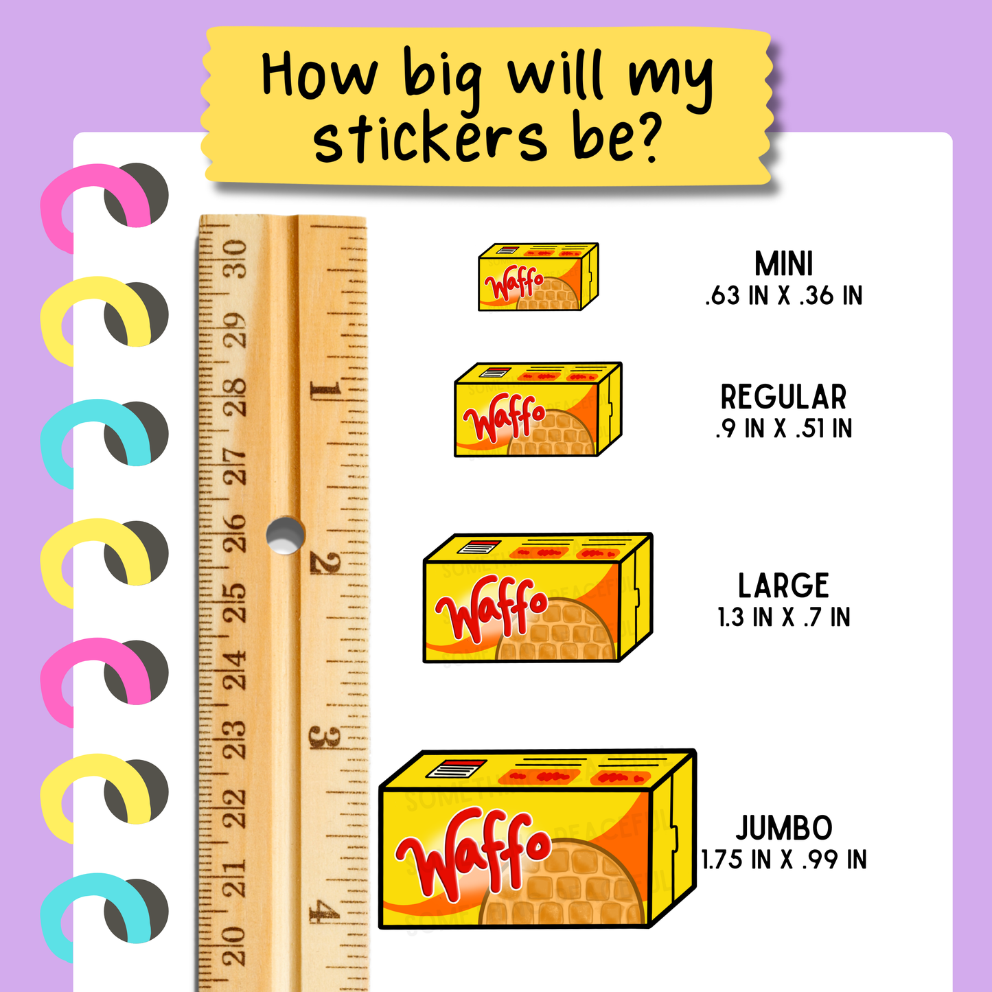 Waffle Box Sticker Sheet