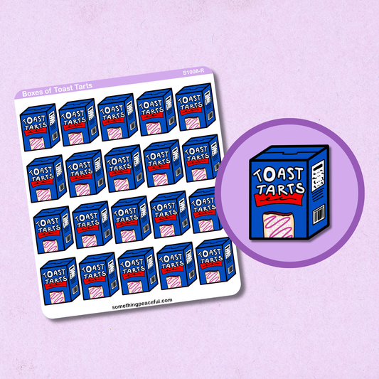 Toaster Pastry Box Sticker Sheet