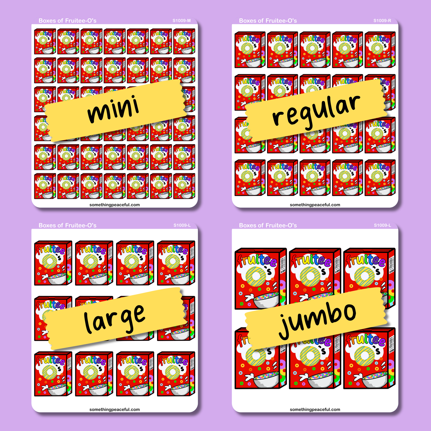 Fruity Cereal Box Sticker Sheet