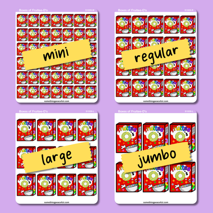 Fruity Cereal Box Sticker Sheet