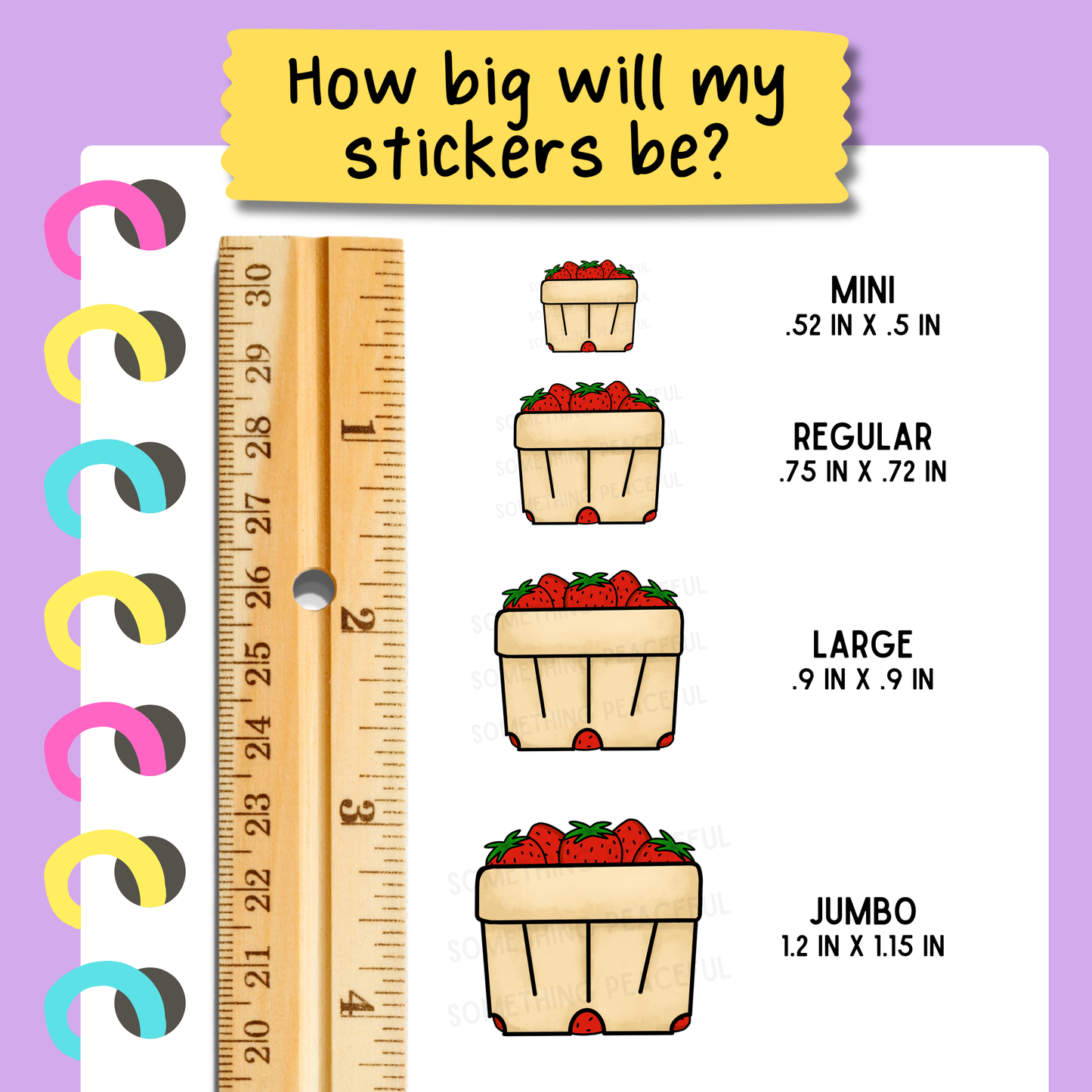 Strawberry Basket Sticker Sheet