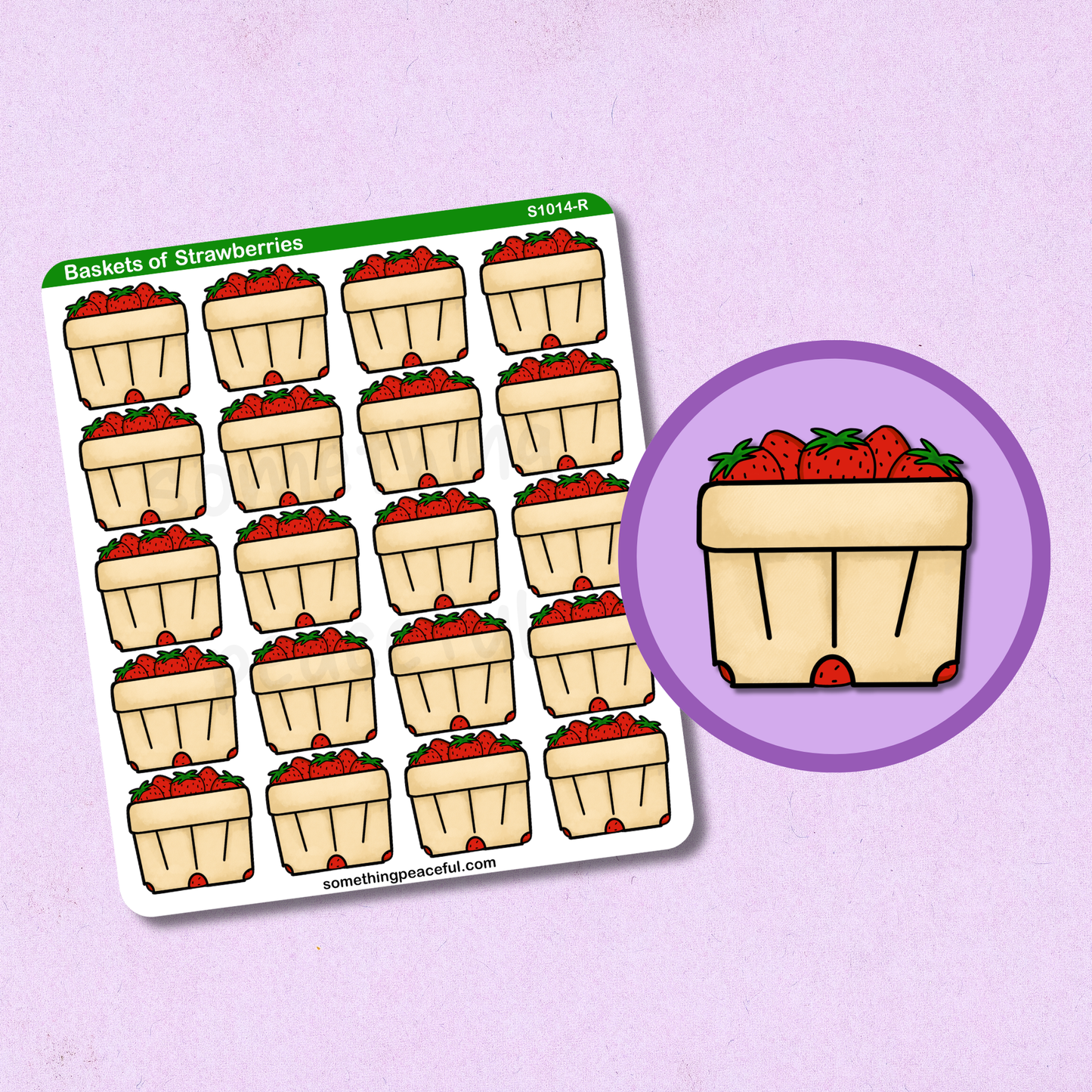 Strawberry Basket Sticker Sheet