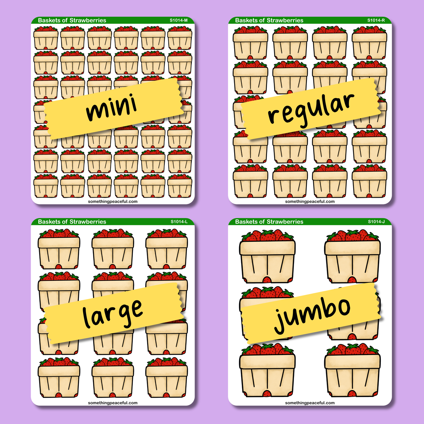Strawberry Basket Sticker Sheet