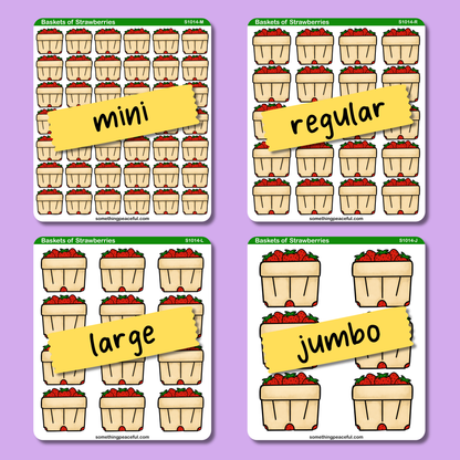 Strawberry Basket Sticker Sheet