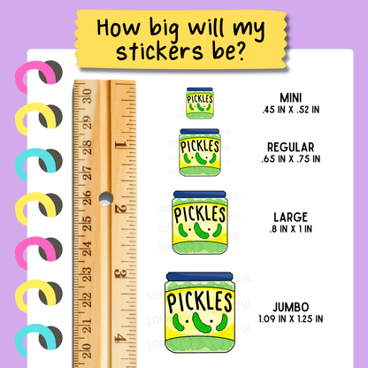 Pickle Jar Sticker Sheet