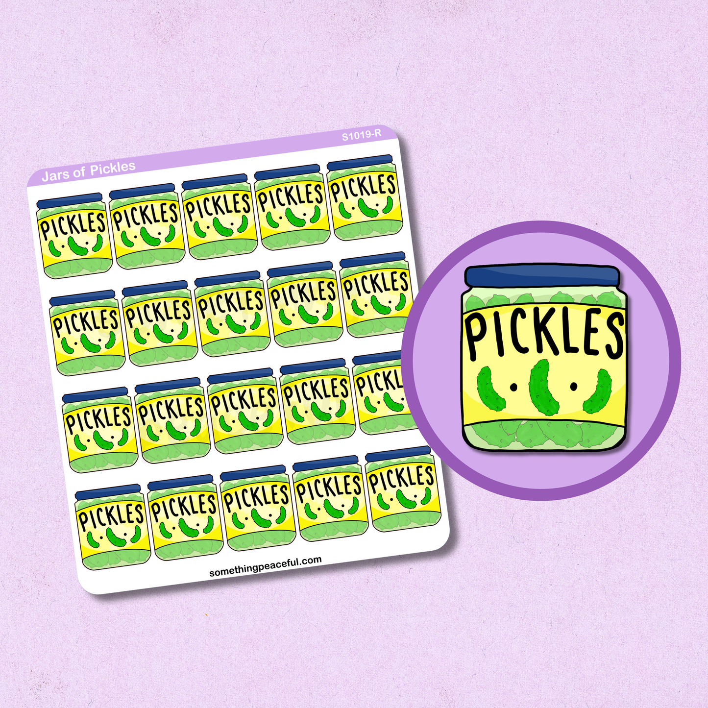 Pickle Jar Sticker Sheet
