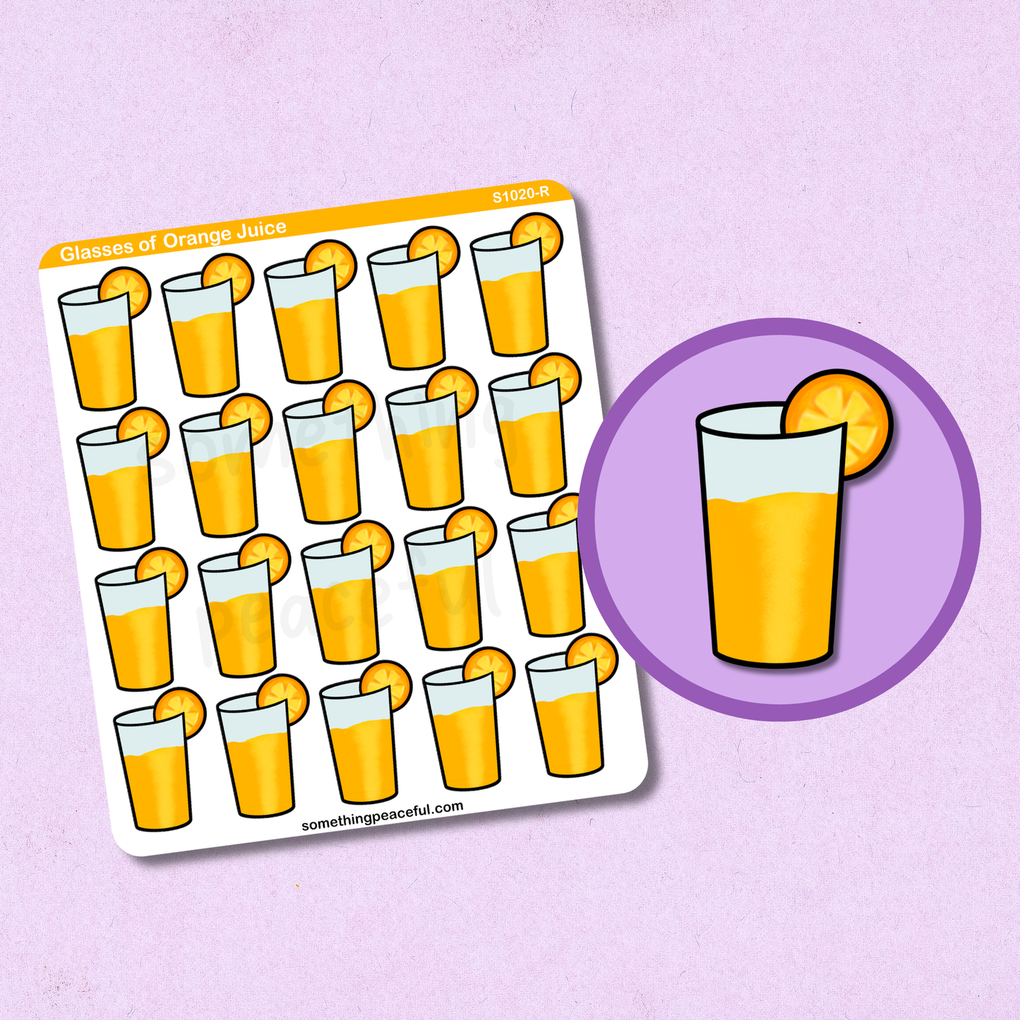 Orange Juice Sticker Sheet
