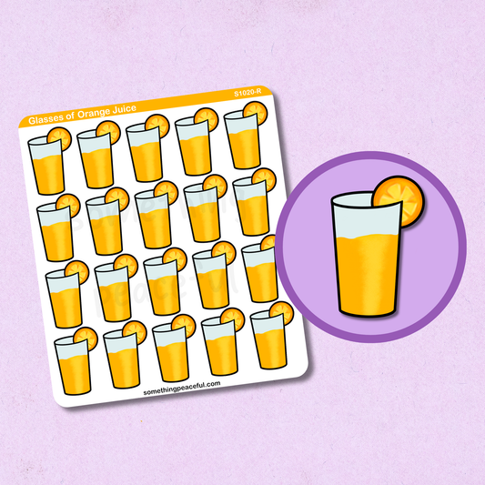 Orange Juice Sticker Sheet