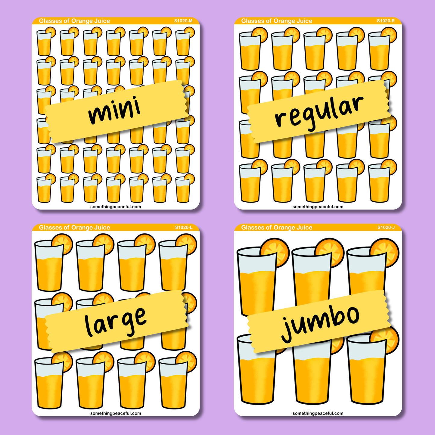 Orange Juice Sticker Sheet