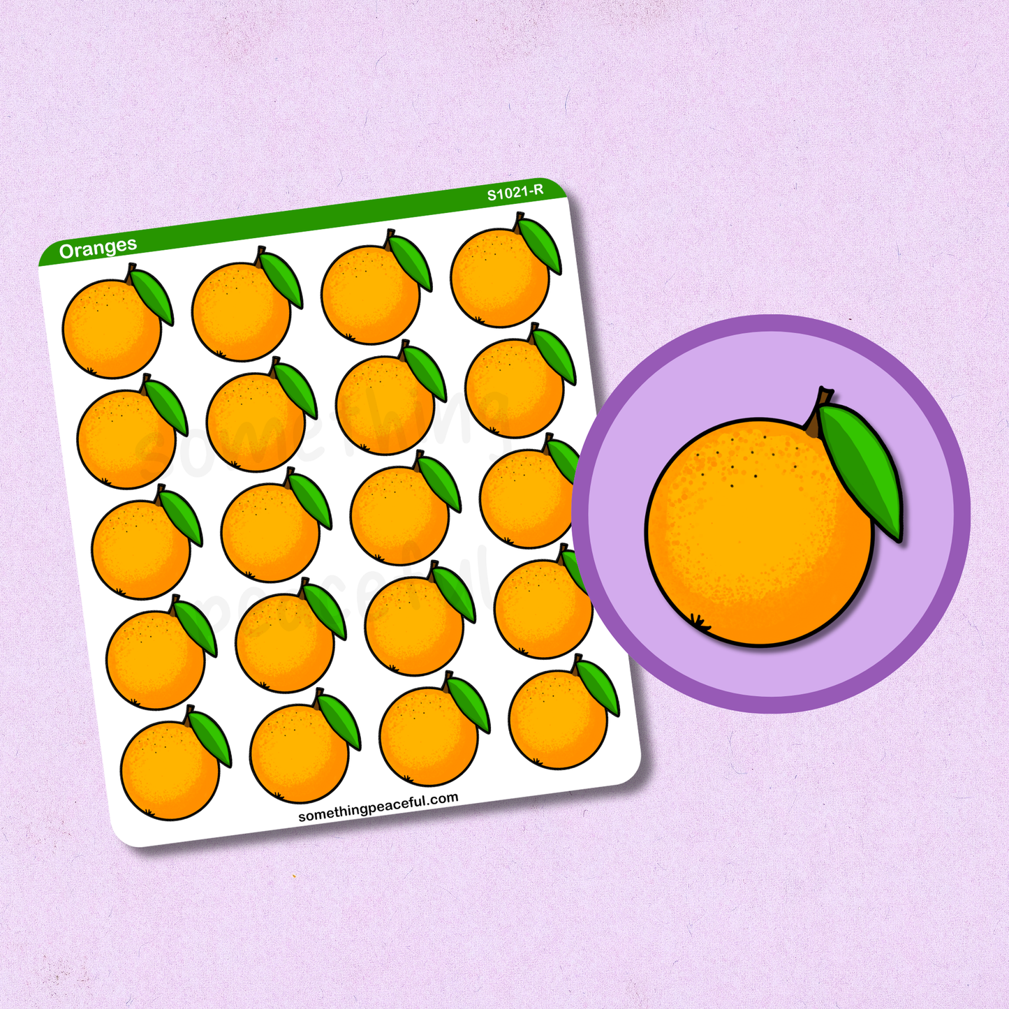 Orange Sticker Sheet