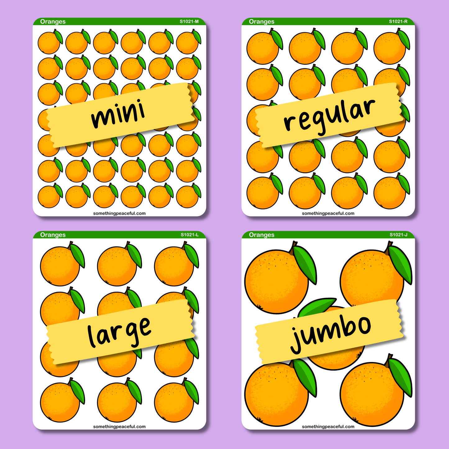 Orange Sticker Sheet