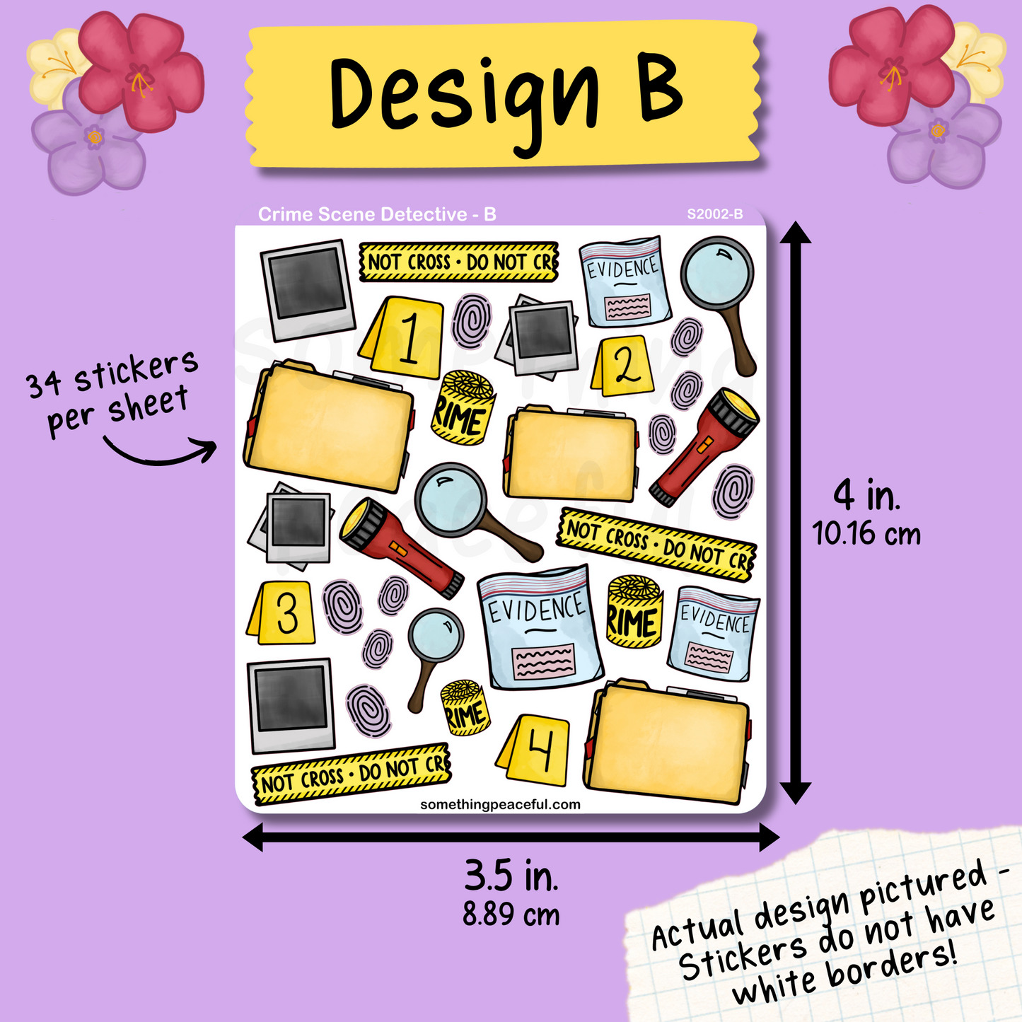 Crime Scene Detective Sticker Sheet