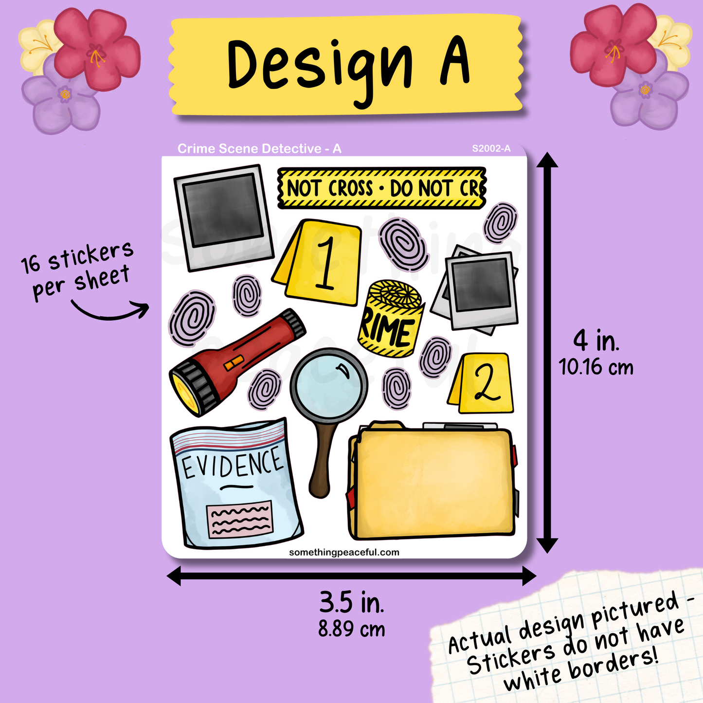 Crime Scene Detective Sticker Sheet